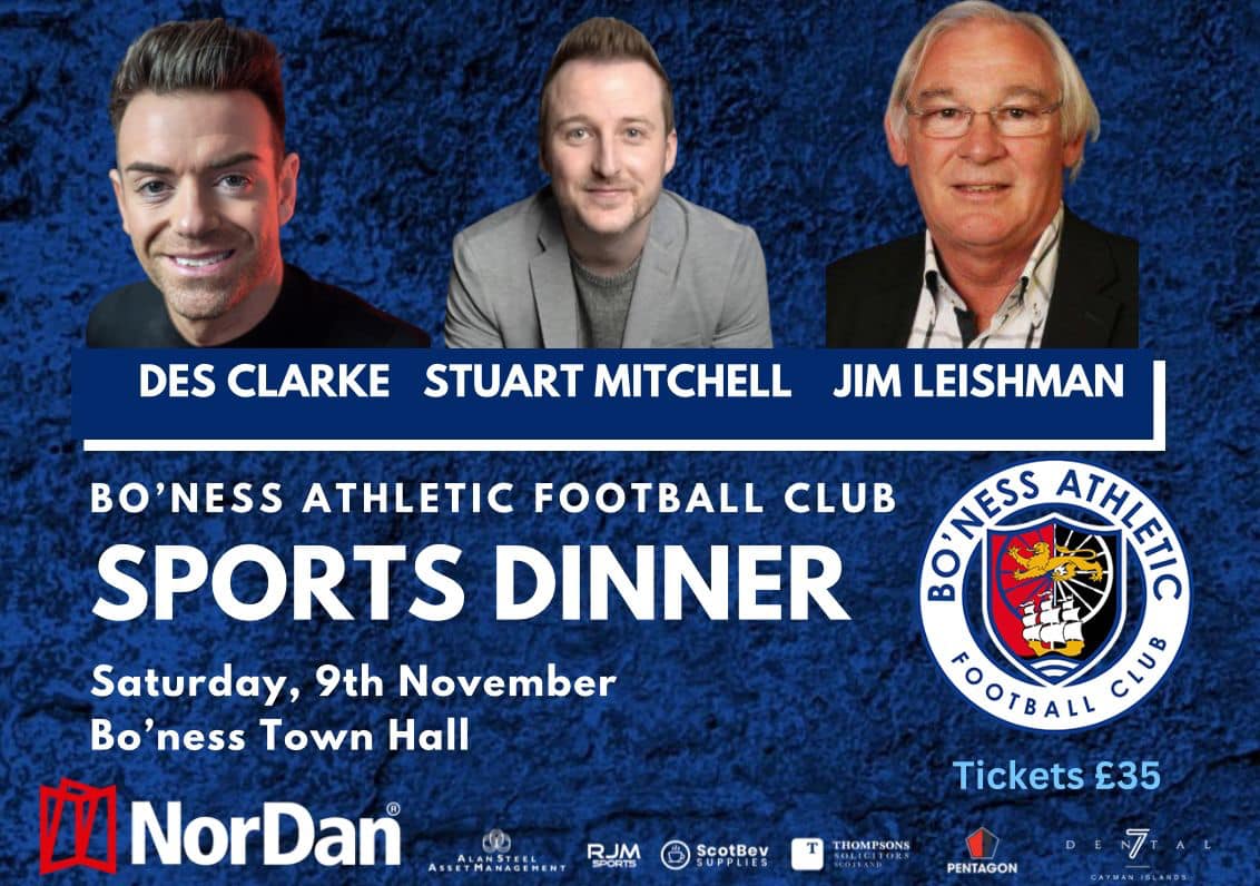 Bo’ness Athletic Sports Dinner 9 Nov 2024